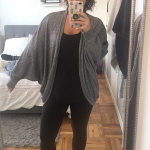 Blue-ish grey oversized cardigan